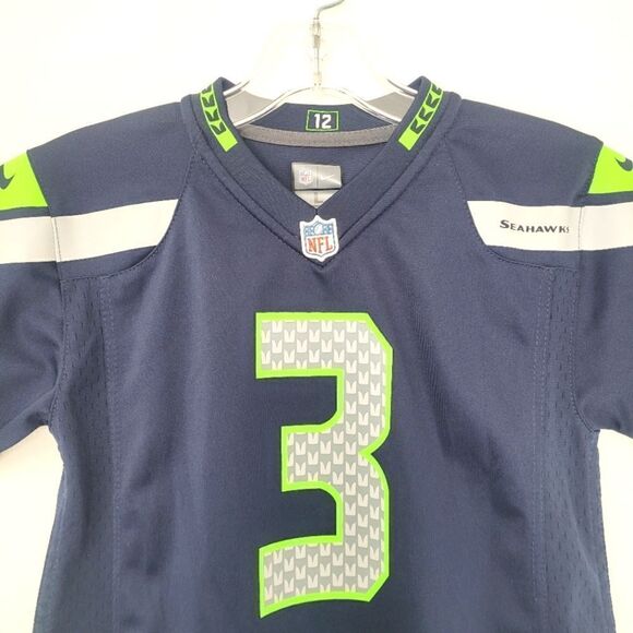 NIKE #3 Russell Wilson Seattle Seahawks youth L jersey - Picture 3 of 6